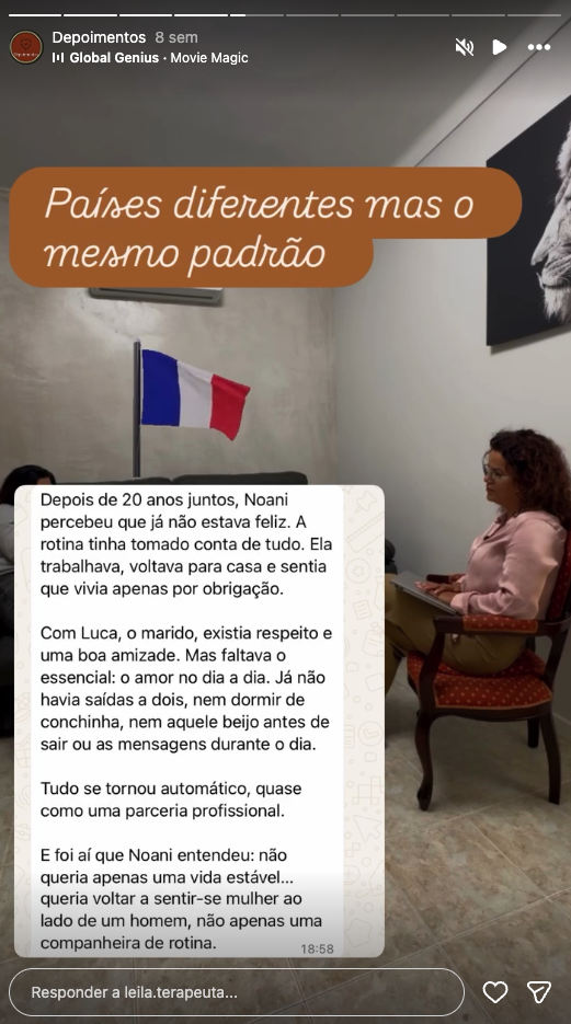 Depoimento sobre padrões num relacionamento de longa duração